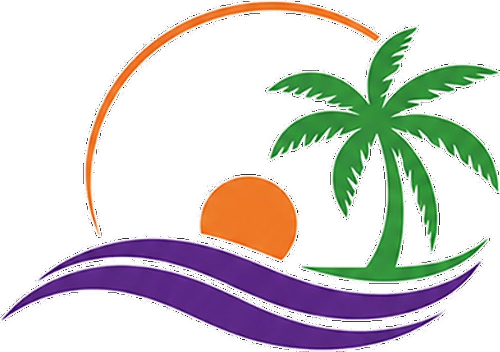 Serenity Life palm and sunset emblem